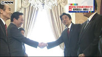 民・自初顔合わせ 首相、党首会談申し入れ(東京都)