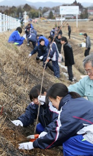 浜街道・桜プロジェクト:新地からスタート 国道6号沿いに60本植樹 /福島