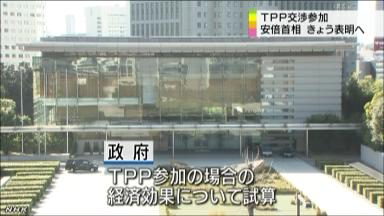 3.2兆円の経済効果=農業生産は3兆円減-TPPで政府試算