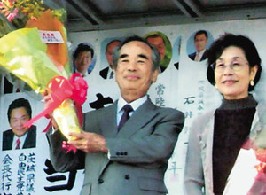 常陸太田市長選 「緊張感持ちまい進」無投票3選の大久保氏