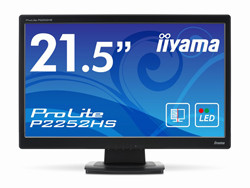 マウスコンピューター、硬化ガラス保護パネル搭載 21.5型ワイド液晶ディスプレーを発売