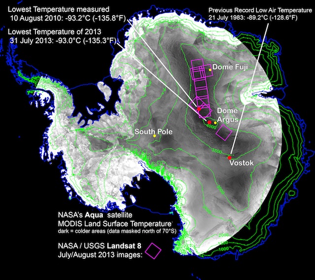 南極で史上最低氷点下93・2度観測…NASA