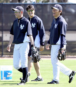 イチローと松井氏話し込む 送球それ「あ、ごめん。いや、すんません」