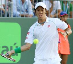テニス・ソニーOP、錦織は4回戦進出