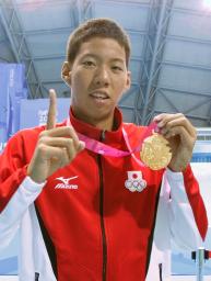 男子２００ｍ平で渡辺一平が優勝…ユース五輪