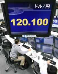 外為・株式:NY市場 円安加速、121円後半 米雇用好調、早期利上げ観測