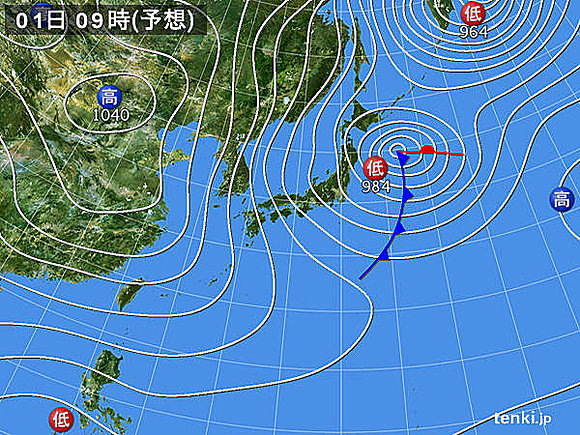 北海道、２日以降冬型に 東北から西日本は３１日も大荒れ