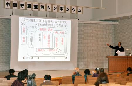 土地買い取り、町が仲介を 中間貯蔵地権者会がシンポ