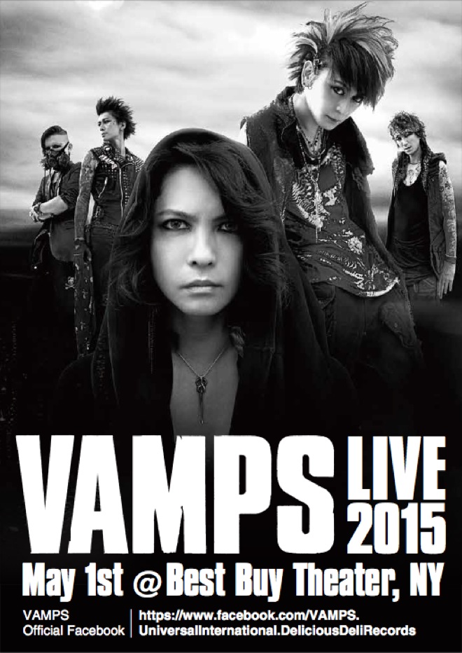 VAMPS、5月にニューヨーク公演<VAMPS LIVE 2015 NY>開催