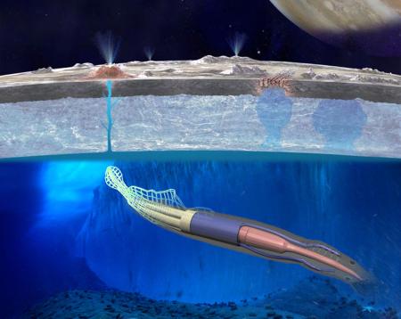 イカ型ロボットが水中探査 - NASA、木星の衛星で