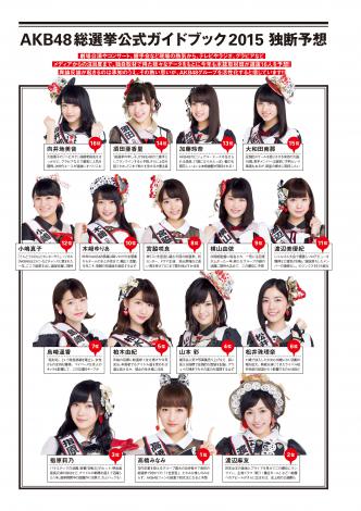 『AKB選挙ガイド』順位予想が判明