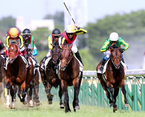 ドゥラメンテ優勝、2着はサトノラーゼン 競馬ダービー