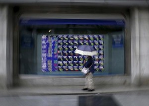 東京株、498円安=欧米株安でほぼ全面安