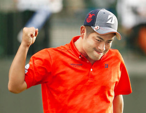池田勇太2位浮上 18番パット「イケそうな気が」