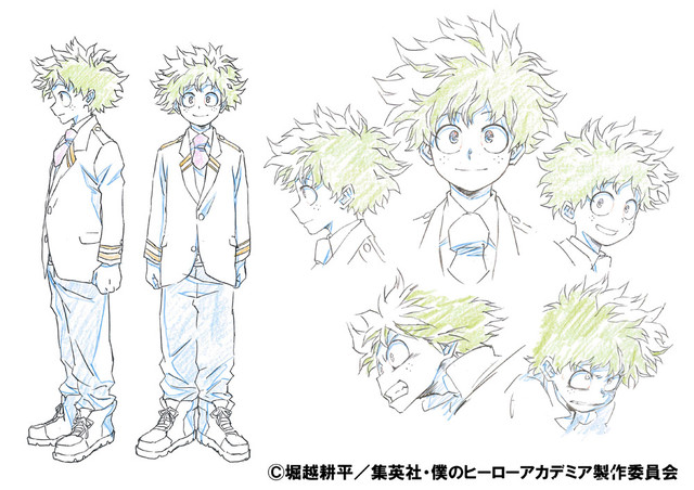 「僕のヒーローアカデミア」デク&オールマイトの設定画公開、スタッフ情報も