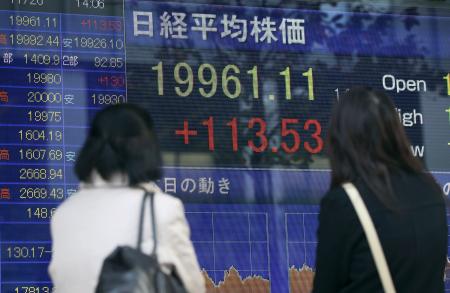 日経平均終値、前日比96円高の1万9944円 2015年11月26日 18時35分