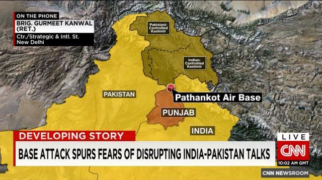 インド空軍基地に襲撃、死者３人 武装集団５人も死亡