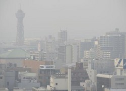 九州北部でPM2・5高濃度 - 福岡など煙霧