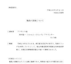 ＮＨＫアナウンサーを逮捕 危険ドラッグ所持容疑