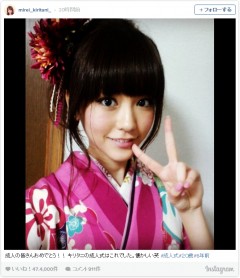 桐谷美玲、6年前の振り袖姿を披露!変わらないかわいさにファン歓喜