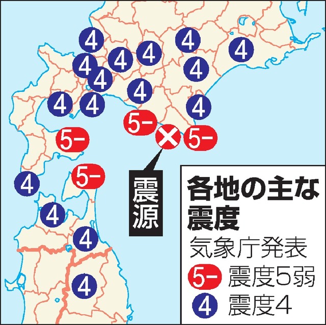 北海道南部や青森で震度５弱