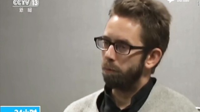 中国で拘束のスウェーデン人男性、テレビで「謝罪」