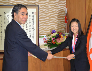 長野県スポーツ栄誉賞にバドミントン奥原選手 「リオでいい色のメダル」