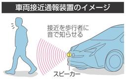 HV車に接近通報音、義務化 18年にも、新型車対象