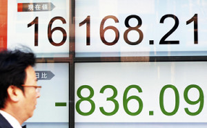日経平均全面安、午前の終値836円安 2016年02月09日 12時27分