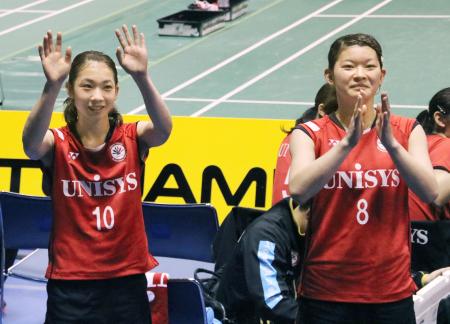 日本ユニシス、女子は苦しんで栄冠＝バドミントン日本リーグ
