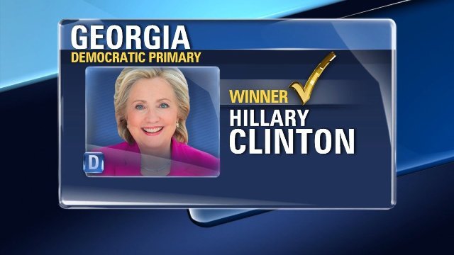 クリントン氏、南部2州で勝利 トランプ氏はジョージア制す
