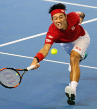 デ杯ワールドグループ 錦織勝ち、日本1勝1敗