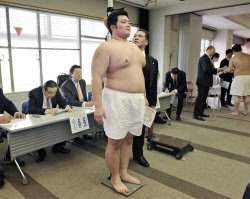 石橋、小柳ら46人が受検=大相撲新弟子検査