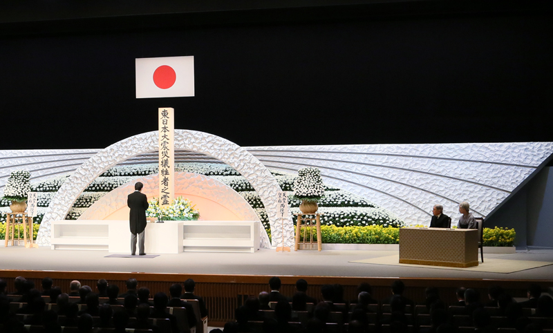 平成28年3月11日「東日本大震災五周年追悼式」における内閣総理大臣式辞