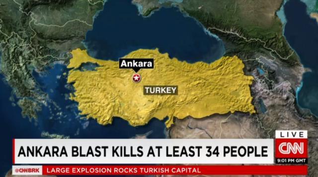 トルコ首都で車爆弾、死傷者１５０人以上 自爆テロか