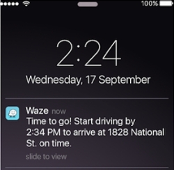 iOS版Wazeに「ドライブ計画」機能 交通状況反映した出発時刻を通知