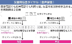 ＜熊本地震＞サポート情報 電話・携帯 伝言ダイヤル