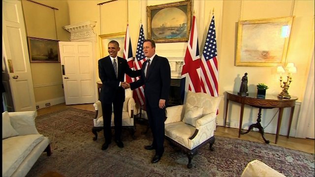 訪英オバマ氏、英国のEU離脱に警鐘