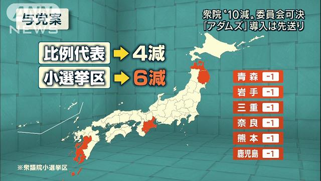 選挙制度改革 与党案が衆院特別委で可決